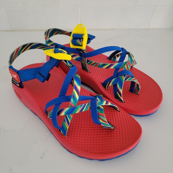 Chaco Shoes - NEW Chaco ZX/2 Classic Double Toe Strap Athletic Sandals Rainbow Primary Red 8